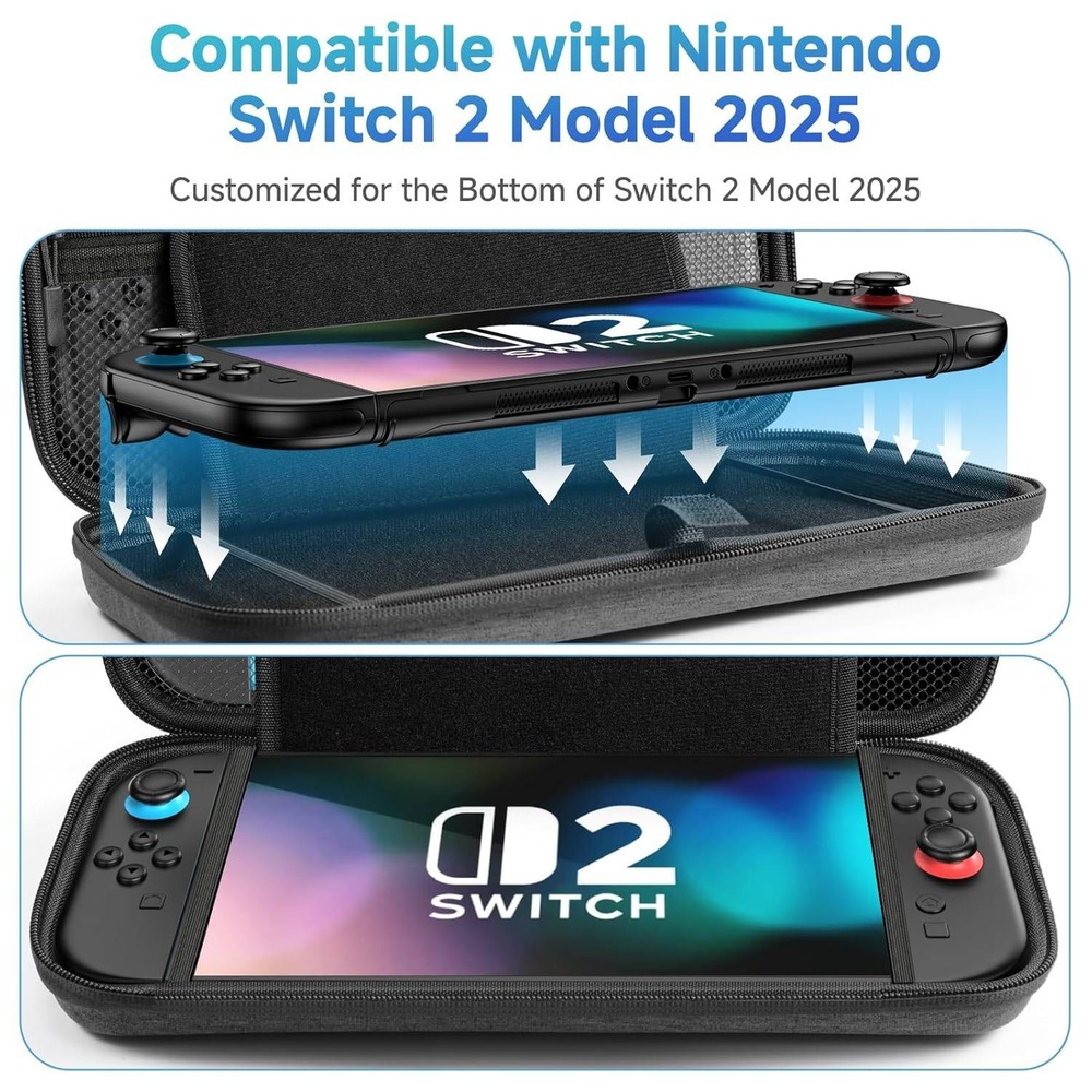 Switch Carrying Case Protective Hard Shell Travel Pouch For Console, Accessories - Picture 2 of 9